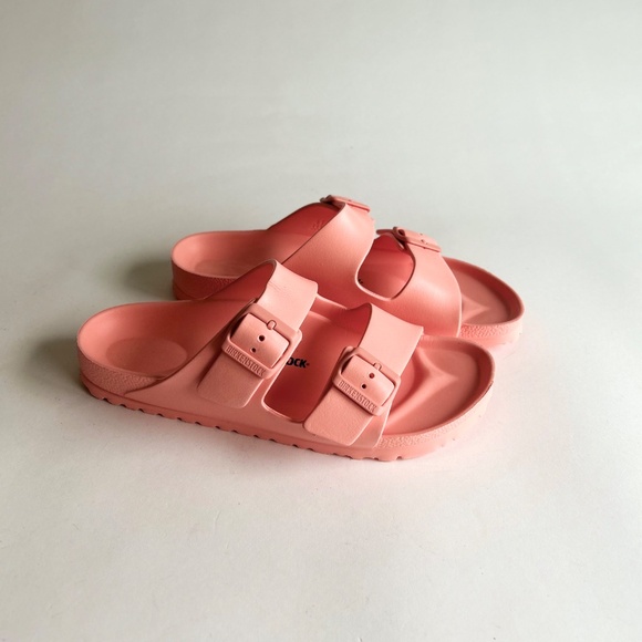 Birkenstock Arizona Eva Light Pink Vinyl Slide Sandals size EUR 41, US 10.5 - Picture 2 of 13